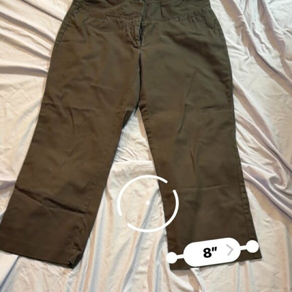 Mossimo brand Brown Cropped Khaki Pants - SIZE 8 - Picture 9 of 12